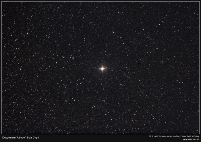 Albireo, Beta Cygni, Doppelstern im Sternbild Schwan