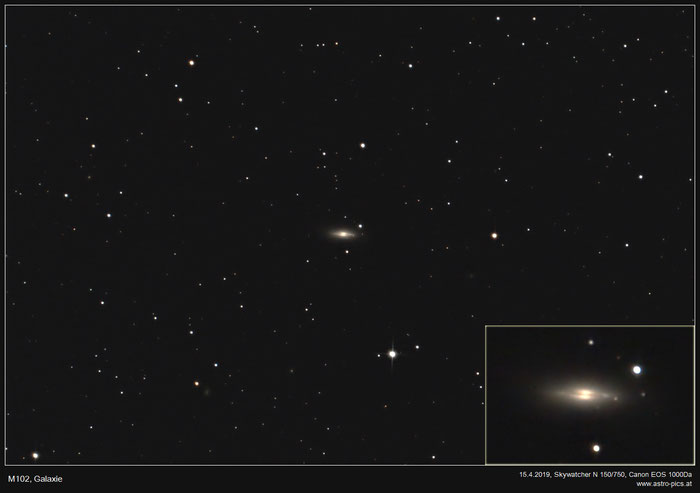 M102, Galaxie im Sternbild Drache