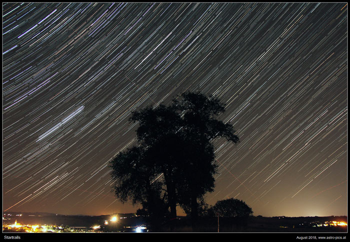 Startrails, August 2018