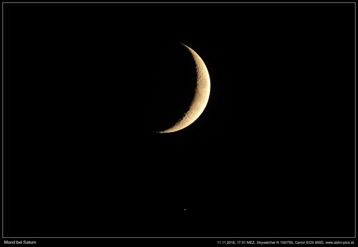 Mond-Saturn-Begegnung vom 11.11.2018