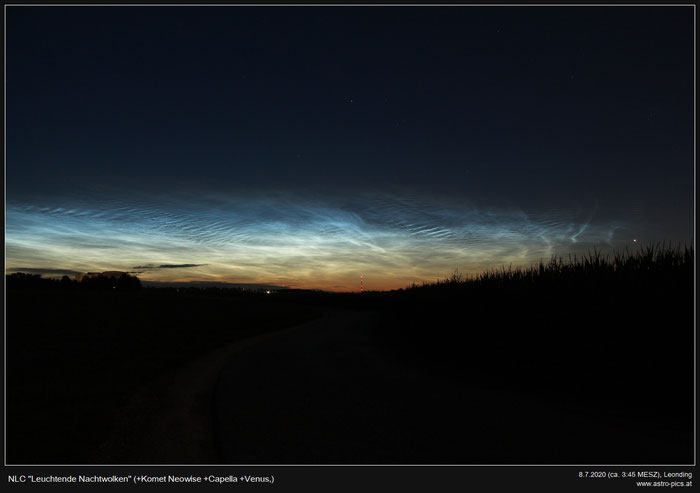 Nachtleuchtende Wolken, Noctilucent Clouds, NLC