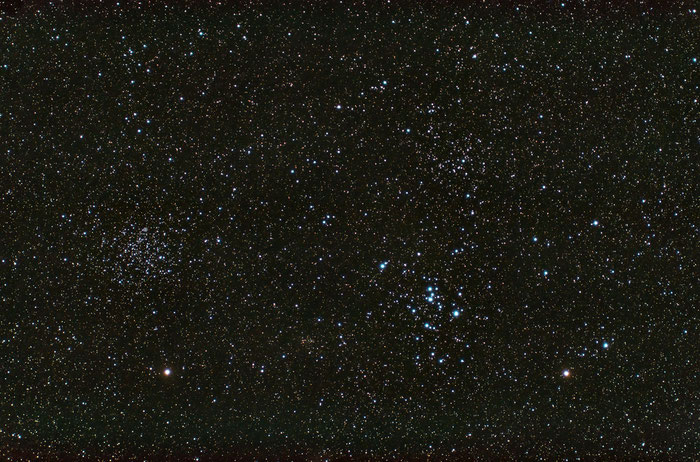 M46, M47, NGC 2438, NGC 2423, NGC 2425