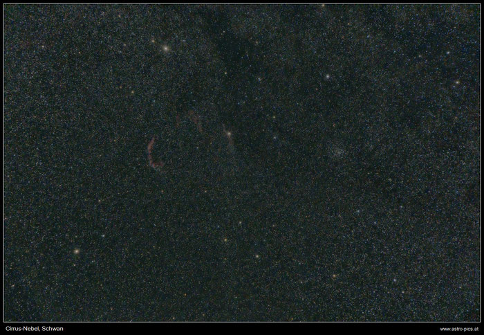 Widefield-Aufnahme des Cirrus-Nebels im Sternbild Schwan