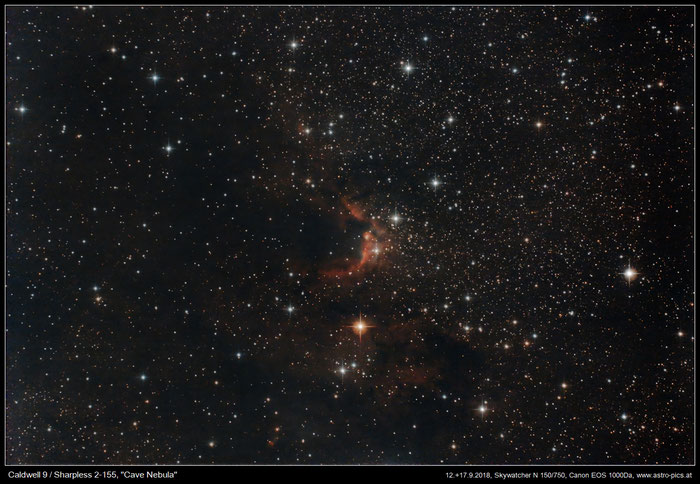 Cave Nebula, Sharpless 2-155, Sh2-155, Caldwell 9