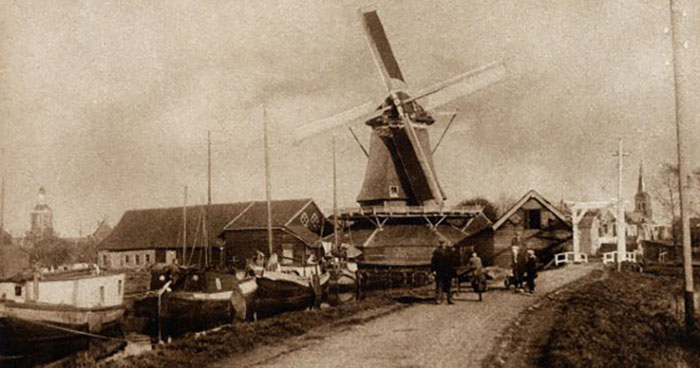 Molen de Weert rond 1920 - (Foto: Stichting Oud Meppel)