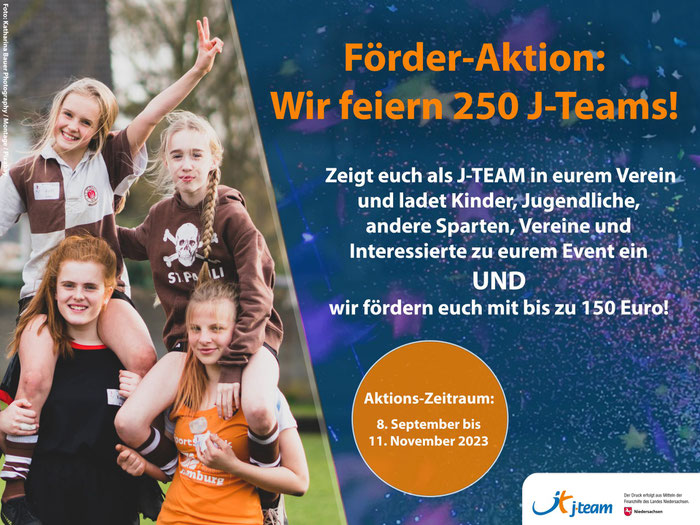 Flyer Förder-Aktion - Wir feiern 250 J-Teams