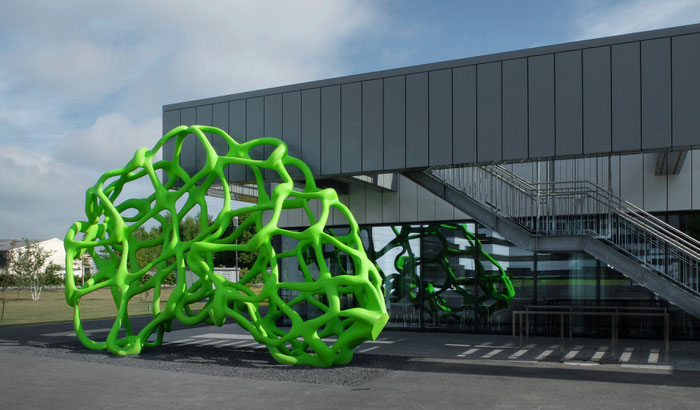 Kunst am Bau-Wettbwerb für die Hochschule Rhein-Waal mit einer Arbeit von Raimund Kummer, realisiert duch Alexandra Kolossa, KUNST I BAU I PROJEKTE