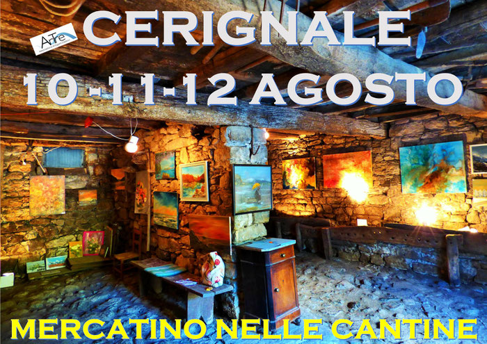 ArTre a Cerignale 10-11-12 agosto Mercatino nelle Cantine