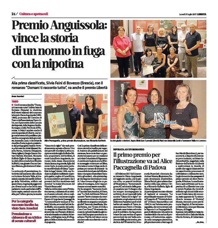 dal quotidiano Libertà del 31 luglio! complimenti al Comune di Travo per la bella iniziativa che in parte ci ha visti coinvolti con la partecipazione di Emanuela Bussolati e la targa ArTre Artigiani Creativi Val Trebbia realizzata per noi da  Scaglioni