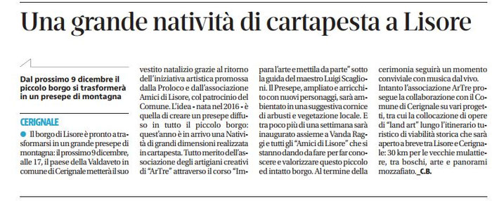 quotidiano LIBERTA' -  1 dicembre 2017