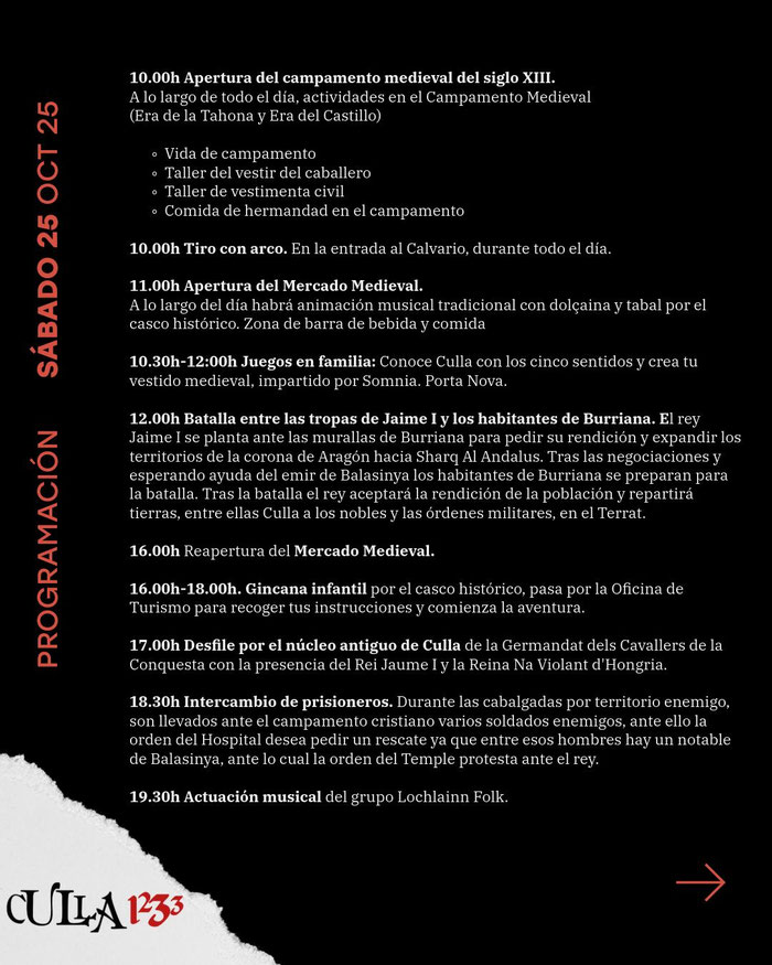 Programa de la Recreacion Historica de Culla