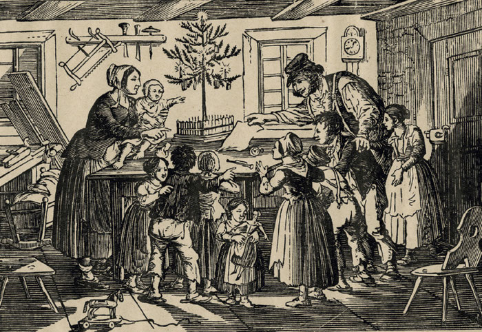 Fête de Noël chez le menuisier, vers 1840 - Cabinet des Estampes et des Dessins / Musées de Strasbourg