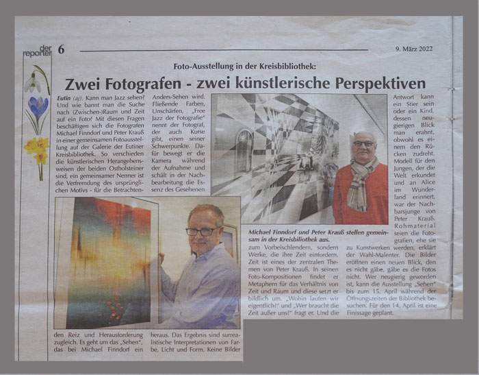 Presseartikel der Reporter Ausstellung Anders Sehen