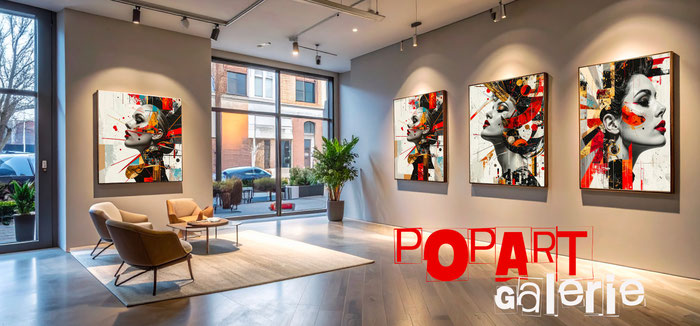 Portrait einer Frau als PopArt Poster nach Andy Warhol