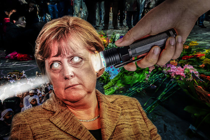 Angela Merkel, Lampe des Friedens, CDU, Politik, Satire, Franziskaner 