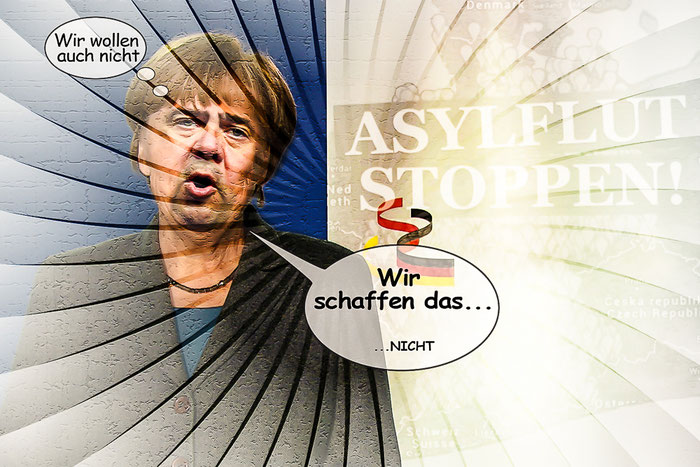 Sigmar Gabriel, Angela Merkel, SPD, CDU, Wir Schaffen Das, Deutschland, Politik, Satire