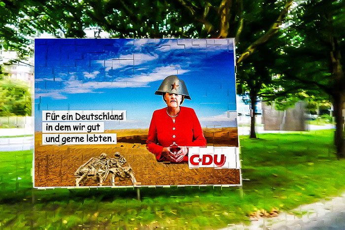 Angela Merkel, CDU, Wahlkampf, ISIS, Deutschland, Umvolkung, Politik, Satire