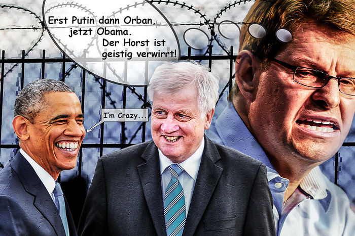 Barack Obama, Horst Seehofer, Ralf Stegner, SPD, CDU, USA, Verwirrung, Satire
