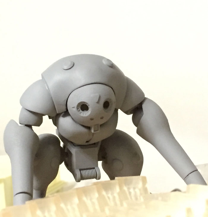 マンガ版パトレイバー　より　ｃ３AFAオンライン限定　72scale ふる可動 　ハヌマーン　１万円　光３Ｄプリンター出力キット　世界初キットかな　ワールドプレミアｗｗｗ　穴あけは割れる場合がありピンバイスは右左回転を繰り返しながらチョイチョイ空けたり、ちょいちょい先をライターで温めるなり、Φ２～３mmエンドミルを多用下さり
