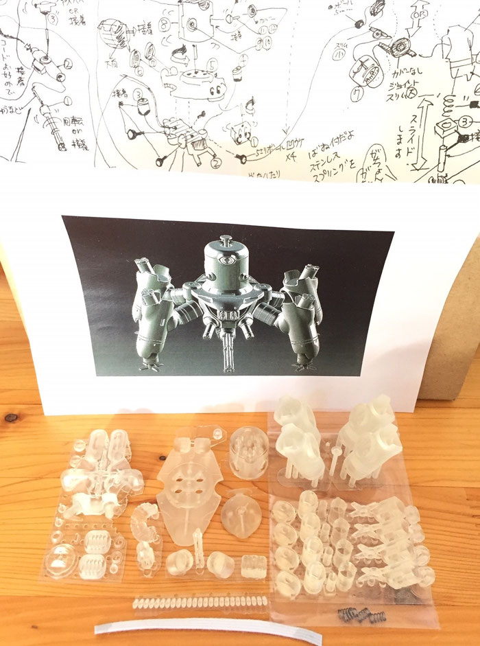イクストル くん 72scale ふる可動(^^) トリセツ はキットに付属 こんな感じです。 弾装を通すゴム板(切り口の前後をあらかじめ瞬着で固めておくとほつれないよん)や 足首のバネ付属。