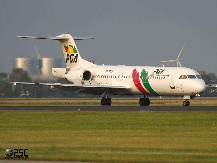 CS-TPA Fokker 100 11257 PGA Portugalia Airlines @ Amsterdam Airport 20.09.2013 © Piti Spotter Club Verona