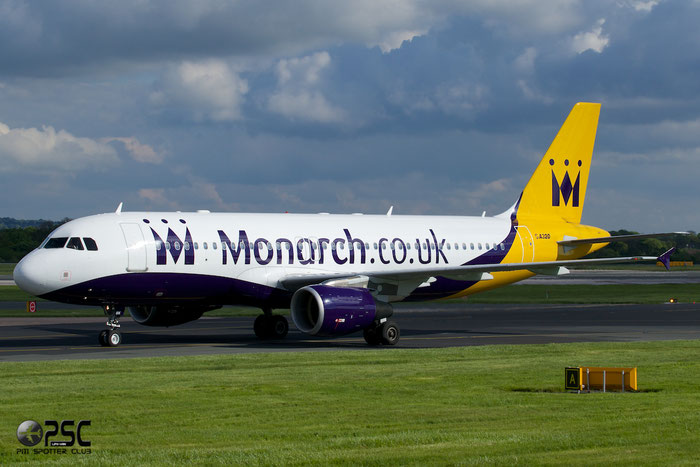 G-OZBK A320-214 1370 Monarch Airlines @ Manchester Airport 13.05.2014 © Piti Spotter Club Verona