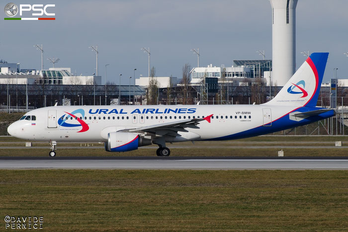 VP-BMW A320-214 2166 Ural Airlines @ Munich Airport 13.12.2015 © Piti Spotter Club Verona