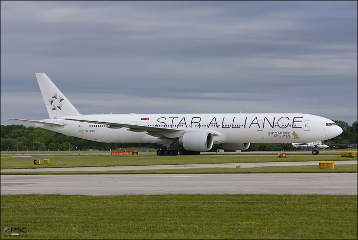 9V-SWI B777-312ER 34574/618 Singapore Airlines @ Manchester Airport 21.06.2015 © Piti Spotter Club Verona