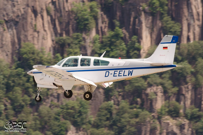 D-EELW Beech F33A Bonanza BE33 CE-1180 @ Aeroporto di Bolzano © Piti Spotter Club Verona