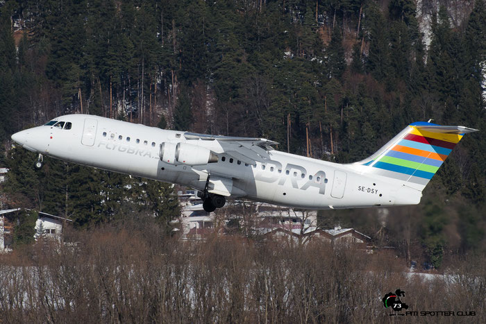 SE-DSY BAe146-RJ100 E3263 BRA - Braathens Regional Airlines @ Innsbruck Airport 28.01.2017 © Piti Spotter Club Verona