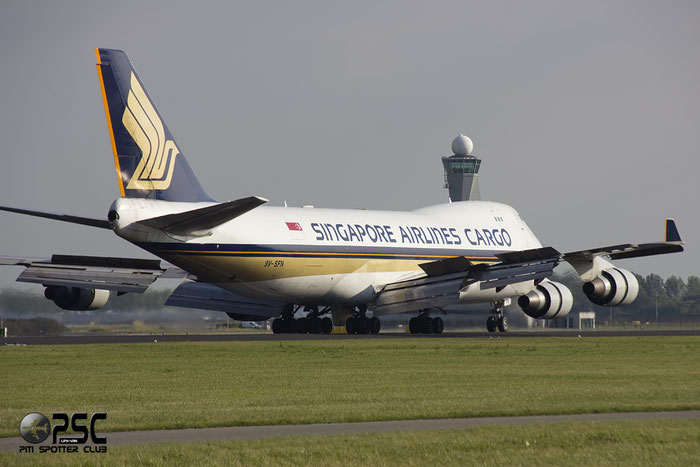 9V-SFN B747-412F 32899/1342 Singapore Airlines Cargo @ Amsterdam Airport 20.09.2013 © Piti Spotter Club Verona