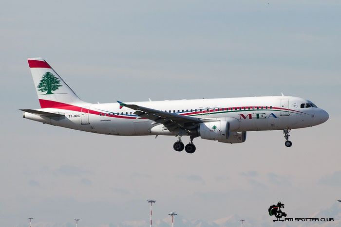 T7-MRC A320-214 5253 MEA - Middle East Airlines @ Milano Malpensa Airport 20.02.2016 © Piti Spotter Club Verona