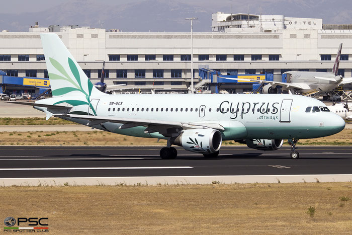 5B-DCX  A319-114  1091  Cyprus Airways  @ Athens 09.2019 © Piti Spotter Club Verona 