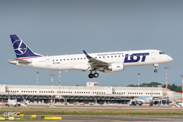 SP-LMA  ERJ190STD  19000761  LOT Polish Airlines - Polskie Linie Lotnicze  @ Milano Malpensa Airport ©  2022 Piti Spotter Club Verona