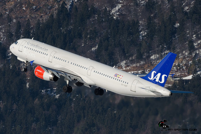 OY-KBF A321-232 1807 SAS Scandinavian Airlines - Scandinavian Airlines System @ Innsbruck Airport 28.01.2017 © Piti Spotter Club Verona