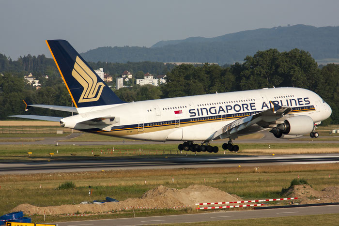 9V-SKT A380-841 92 Singapore Airlines @ Zurich Airport 20.07.2013 © Piti Spotter Club Verona