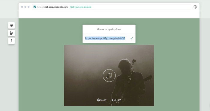 Comment intégrer une playlist Spotify sur un site web Jimdo