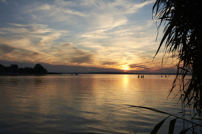 traumhafter Sonnenuntergang direkt am Chiemsee