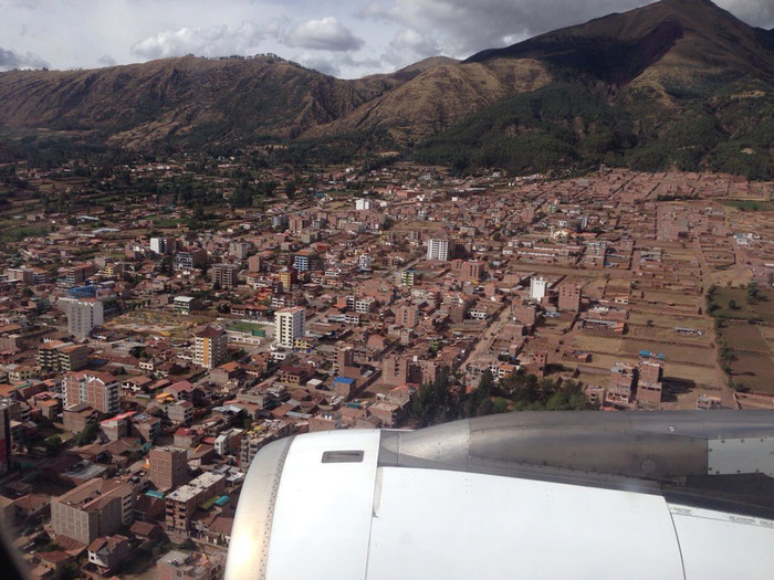 Im Anflug auf Cuzco