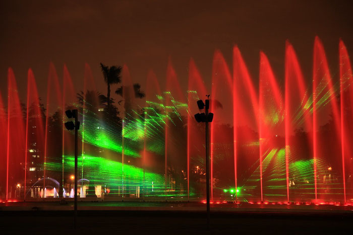 Eine tolle Lichtershow sahen wir im Circuito Magico del Aqua