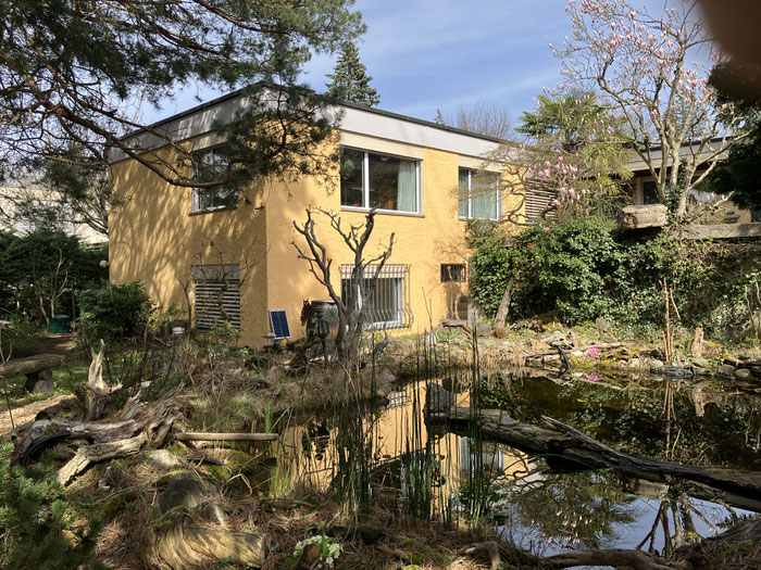 Sicht über den Weiher von Süd-Westen