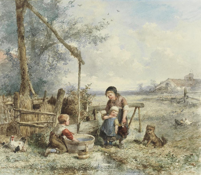 te_koop_aangeboden_een_aquarel_kunstwerk_van_de_nederlandse_kunstschilder_mari_ten_kate_1831-1910_hollandse_romantiek_19de_-eeuw