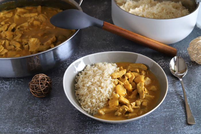 Putencurry in der Edelstahlpfanne von Pampered Chef