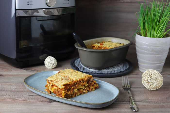Pampered Chef Air Fryer im Onlineshop kaufen - Lasagne im kleinen Zaubermeister Lily