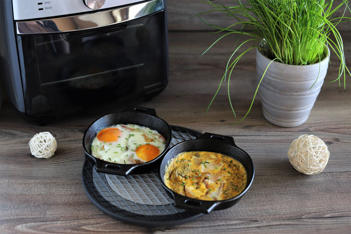 Pampered Chef Air Fryer im Onlineshop kaufen - Rühreier oder Spiegeleier