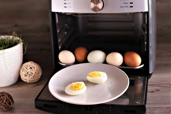 Gekochte Eier im Deluxe Airfryer von Pampered Chef aus dem Pampered Chef Onlineshop