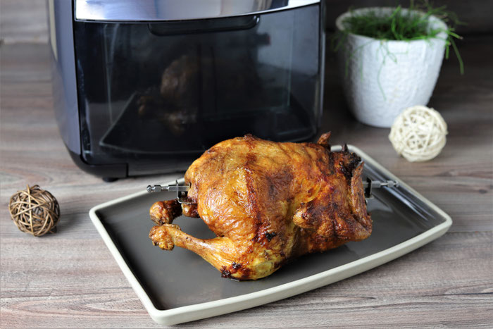 Brathähnchen im Deluxe Airfryer von Pampered Chef aus dem Pampered Chef Onlineshop