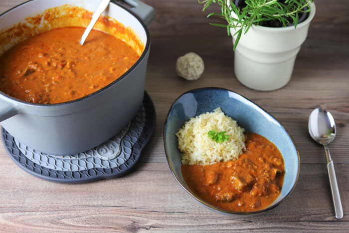 Partytopf im emaillierten Gusstopf von Pampered Chef aus dem Onlineshop