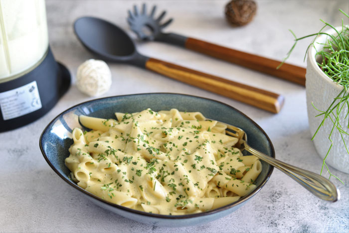 italienische Alfredo Soße zu Nudeln und Fettucine im Deluxe Blender aus dem Pampered Chef Onlineshop