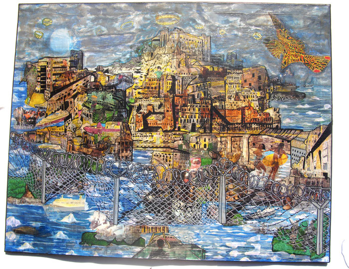  Techniques mixtes & transferts d'images sur toile, 100X80cm, 2015